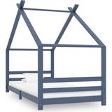 Krydsfiner. Senge vidaXL Kid's Bed Frame for Cot Solid Pine Wood 90x200cm 98x206cm