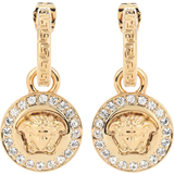 Versace Øreringe Versace Greca And Medusa Drop Earrings - Gold/Transparent