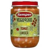 Vegetabilske Babymad & Tilskud Semper Vego Organic Fettucine, Tomato and Lentils 8 Months 190g