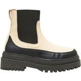 10,5 Ankelstøvler Selected Chunky Leather Boots - Beige/Sandshell