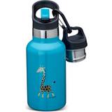 Plast Børnetermokander Carl Oscar TEMPflask Turquoise Giraffe 350ml