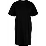 Bomuld - M - Sort Kjoler Pieces Ria T-shirt Dress - Black
