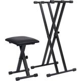 VidaXL Stole & Bænke vidaXL 70097 Double-barbed Keyboard Stand And Stool