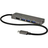 3.1 (gen.2) - USB C Kabler StarTech USB C-HDMI/3xUSB A/USB C M-F 0.3m