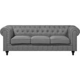 Ask - Chesterfield sofaer Beliani Chesterfield Sofa 222cm 3 personers