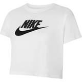 Nike Girl's Sportswear Cropped T-shirt - White/Black/Black (DA6925-102)