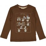 Brun - Drenge Overdele Wheat Roller Skates T-shirts - Walnut (2165e-010-3201)