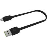 Flad - USB A-USB Micro-B - USB-kabel Kabler Green Cell Flat USB A-USB Micro-B 0.2m
