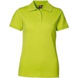 Grøn - Slids - XXL Tøj ID Ladies Stretch Polo Shirt - Lime