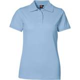 Dame - Skjortekrave T-shirts & Toppe ID Ladies Stretch Polo Shirt - Light Blue