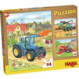 Haba Klassiske puslespil Haba Puzzles Tractor and Co. 24 Pieces