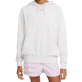 32 - Hvid Sweatere Nike Women Sportswear Collection Essentials Fleece Hoodie - Platinum Tint/White