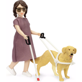 Lundby Dukkehusdukker Dukker & Dukkehus Lundby Doll House Doll with Blind Stick & Guider Dog 60808000