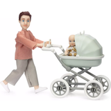 Lundby Tyggelegetøj Dukker & Dukkehus Lundby Dolls for Doll House Man with Baby & Trolley 60808300