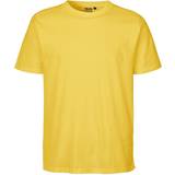Dame - Gul - Løs Overdele Neutral O60002 Regular T-shirt Unisex - Yellow