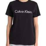 Calvin Klein Dame Overdele Calvin Klein Short Sleeve Crew Neck Pyjama Top - Black