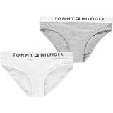 Elastan Trusser Børnetøj Tommy Hilfiger Organic Cotton Logo Waistband Briefs 2-pack - Mid Grey Heather/White (UG0UG00382)