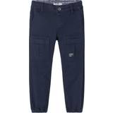 80 - Cargobukser Name It Cotton Twill Cargo Trousers - Blue/Dark Sapphire (13190673)