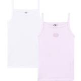 Stribede Toppe Petit Bateau Undershirts 2-pack - White/Light Pink Stripes