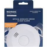 Røgalarm Nordic Quality Optical Wireless Smoke & Heat Alarm