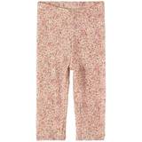 Pink Boxershorts Wheat Wool Leggings - Ivory Flowers (0850E/4850E-780-9056)