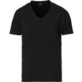 Replay Sort Overdele Replay Raw Cut V Neck T-shirt - Black