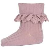 Blonder - Pink Undertøj mp Denmark Lea Socks with Lace - Wood Rose (59045-188)