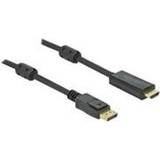 HDMI - HDMI DisplayPort - Kabeladaptere - Sort Kabler DeLock DisplayPort-HDMI 1.2 1m