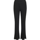 Modal Bukser & Shorts Noisy May Highly Flared Trouser - Black