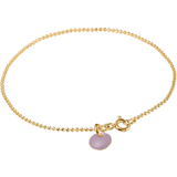 Lilla Armbånd ENAMEL Copenhagen Ball Chain Bracelet - Gold/Lavender
