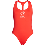 Calvin Klein NYC Racer Back Swimsuit- Red XBG