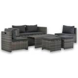 Polyrattan Loungesæt Havemøbel vidaXL 44722 Loungesæt, 1 borde inkl. 3 sofaer