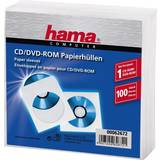 CD- & Vinylopbevaring Hama CD pocket paper 100 pcs (White)