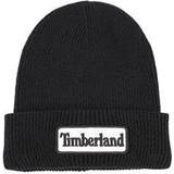 Timberland Drenge Tilbehør Timberland Logo Knitted Beanie - Black (T21349)