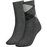 Ternede Strømper Tommy Hilfiger Check Socks Women's 2-pack - Middle Gray Melange