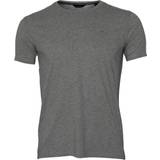 Gant T-shirts Gant Logo T shirt - Light Grey Melange