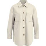 Dame - Oversized Jakker Vila Kimmi Oversize Shirt Jacket - Beige/Super Light Natural Melan