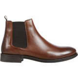 Gummi - Polyester Støvler Jack & Jones Inspired Leather Boots - Brown/Cognac
