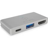 ICY BOX Sølv Kabler ICY BOX 2xUSB C-USB C/HDMI/USB A M-F Adapter