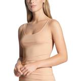 48 - Beige - Bomuld T-shirts & Toppe Calida Natural Comfort Rounded Neck Tank Top - Beige