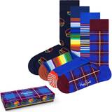Happy Socks Elastan/Lycra/Spandex Strømper Happy Socks Navy Socks Gift Set 4-pack - Blue
