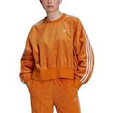 32 - Dame - Orange Overdele adidas Adicolor Classics Corded Velour Oversize Sweatshirt - Focus Orange