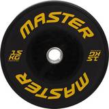 Gul Vægtskiver Master Fitness HG Bumpers 50mm 15kg