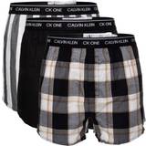 Calvin Klein Boxershorts løse Underbukser Calvin Klein One Slim Fit Boxer 3-pack - Level Stripe/Black/Field Plaid