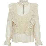 32 - Beige - Dame Bluser Part Two Leya Long-Sleeved Shirt - Cement Burn Out