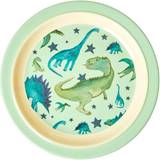 Rice Grøn Babyudstyr Rice Melamine Kids Plate Dinosaurs Plate