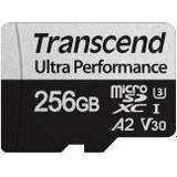 Transcend V30 Hukommelseskort Transcend Ultra Performance 340S microSDXC UHS-I U3 V30 A2 160/125MB/s 256GB