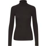 Bomuld - Dame - Polotrøjer Sweatere Gestuz Rolla Long-Sleeved T-shirt - Black