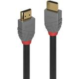 Lindy HDMI-kabler - Rund Lindy Anthra Line Ultra High Speed HDMI-HDMI 0.5m