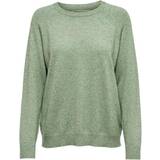 Only Grøn Sweatere Only Lesly Kings Knitted Pullover - Blue/Basil